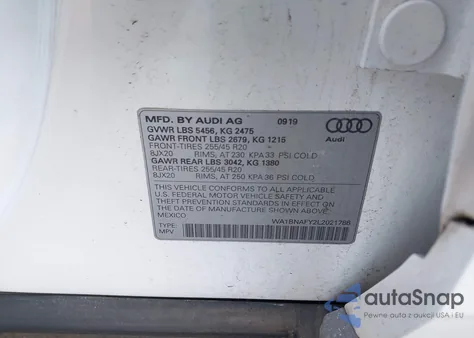 2020 Audi Q5 Premium Plus 45 Tfsi Quattro S Tronic from USA, damaged, VIN WA1BNAFY2L2021786